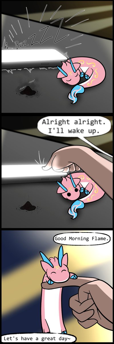 ArchiveTerminal's tweet image. Guardian of Morning Thoughts | Dragons and Dwagons
Let the morning be peaceful.
Be it the warmth of the blanket.
The light of a fading dream.
Wallpaper of a phone.
Messages from friends.
__
Insight: Whyverns.
Not all are so negative. They are merely impulsive.