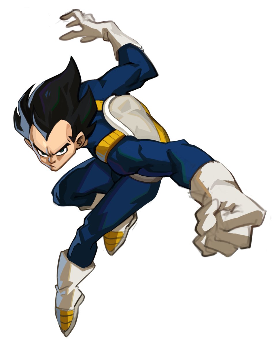 A Vegeta I drew that ended up looking like he's about to dap the shit out of you