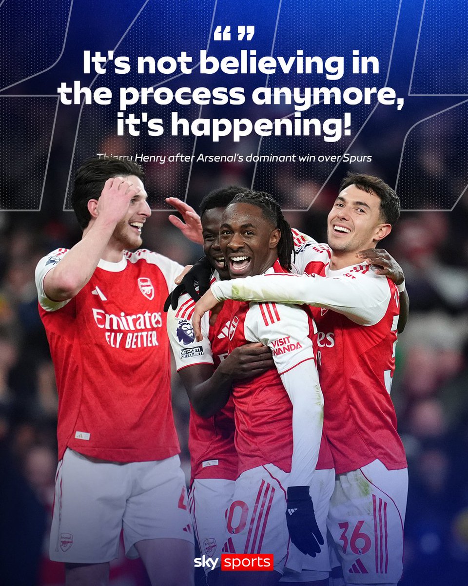 SkySports's tweet photo. Safe to say, Thierry Henry loved that Arsenal performance 🔴 https://t.co/LZSdl0vyFK