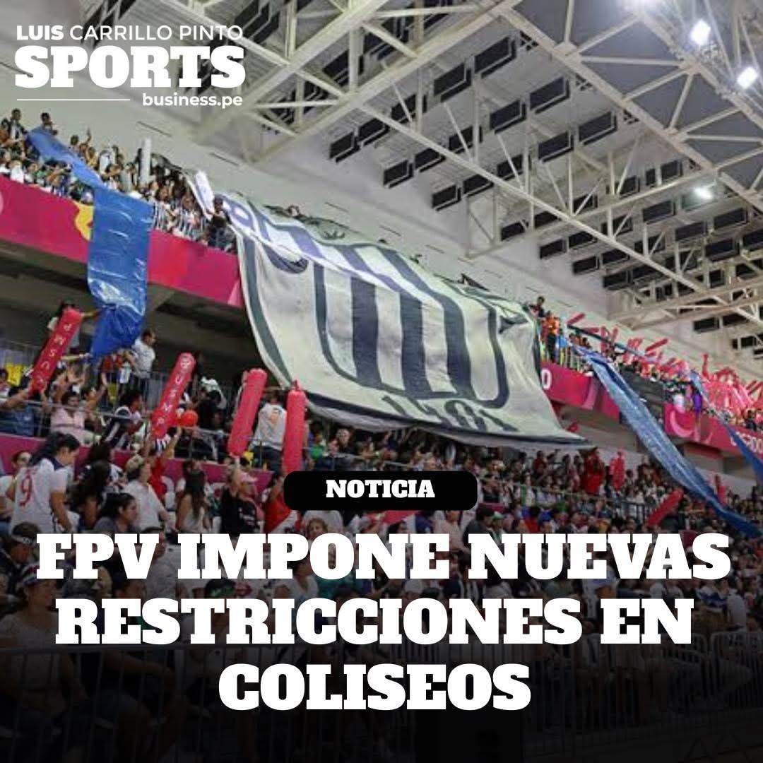 lcarrillopinto's tweet image. 🏐❌La Federación Peruana de Vóley informó nuevas restricciones para los partidos de la Liga Peruana de Vóley Betsson: queda prohibido ingresar banderolas o publicidad no autorizada, así como instrumentos o elementos que generen ruido dentro del coliseo (bombos, trompetas,…
