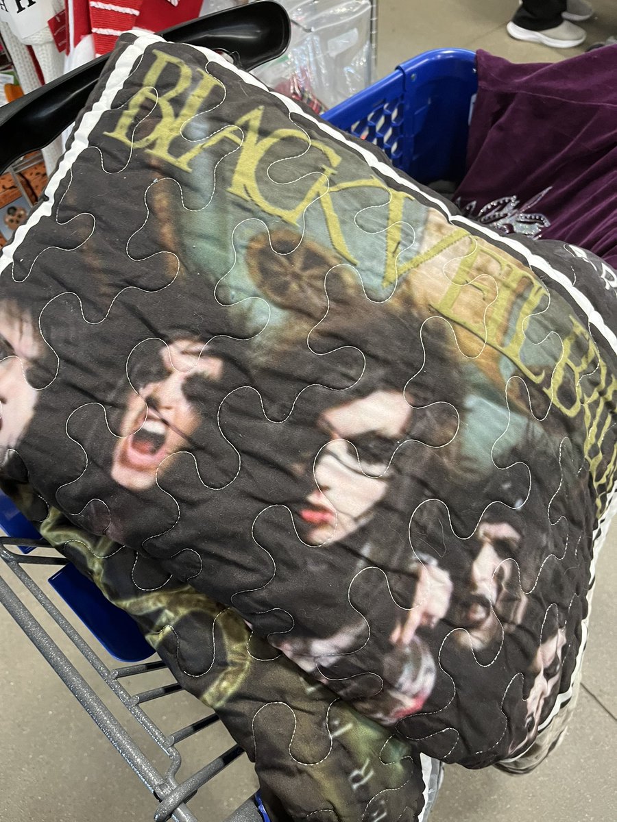 I found a black veil brides blanket at the goodwill???