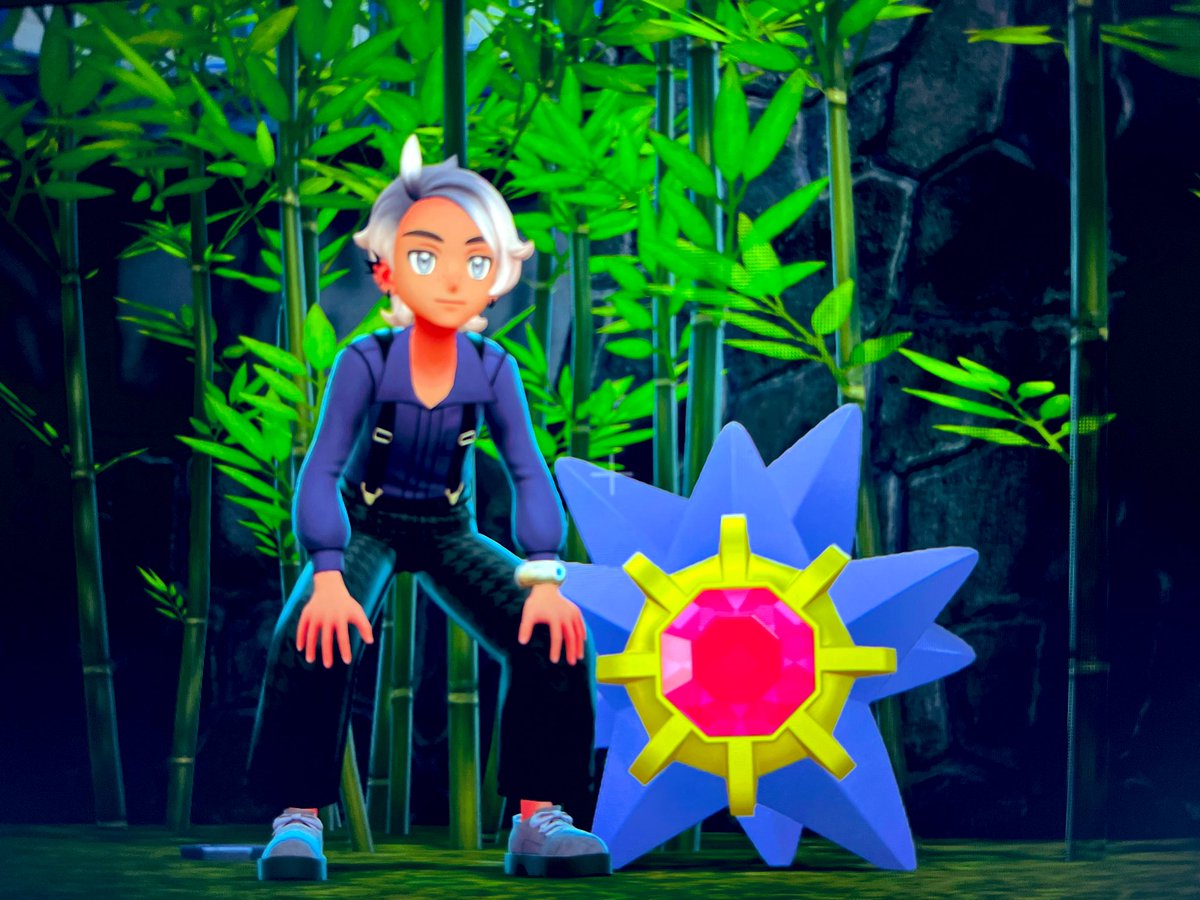 - Alto ahí🫸 🛑!

- Inspección Pokémon 🚔🚨.

- Debe indicarme cuál ha sido el Pokémon que más le ha SORPRENDIDO en LEYENDAS POKÉMON: Z-A, después prosiga👮‍♂️👮‍♀️.

- En mi caso le diré STARMIE no la ven siendo pequeña, me ha dado muchas victorias.

Gracias,  continúe 🚓🚨.

#publi