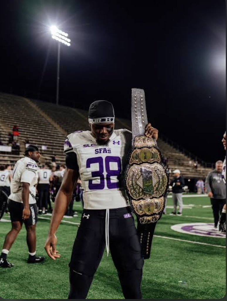 After a great conversation with <a href="/CoachCarthel/">Colby Carthel</a> I’m blessed to receive a offer from <a href="/SFA_Football/">Lumberjack Football</a> <a href="/Coach_RogersSFA/">Cameron Rogers</a> <a href="/PrepRedzoneAR/">Prep Redzone Arkansas</a> <a href="/CoachRBolden/">Rodney Bolden II</a> <a href="/CoachUptergrove/">Coach_Up</a> <a href="/FrampCamp/">frampcamp</a>