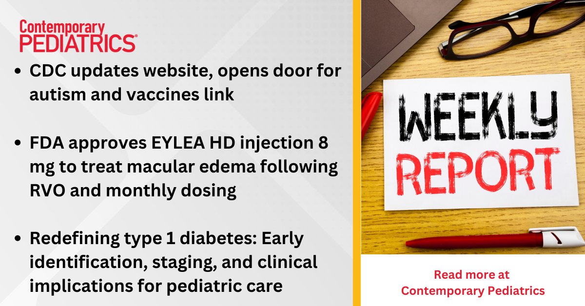 Get caught up with Contemporary Pediatrics! 

In our Weekly Review, take a look at some of our top stories from last week (Monday, November 17, to Friday, November 21, 2025), and click on each link to read and watch anything you may have missed.

hubs.li/Q03VwYmR0