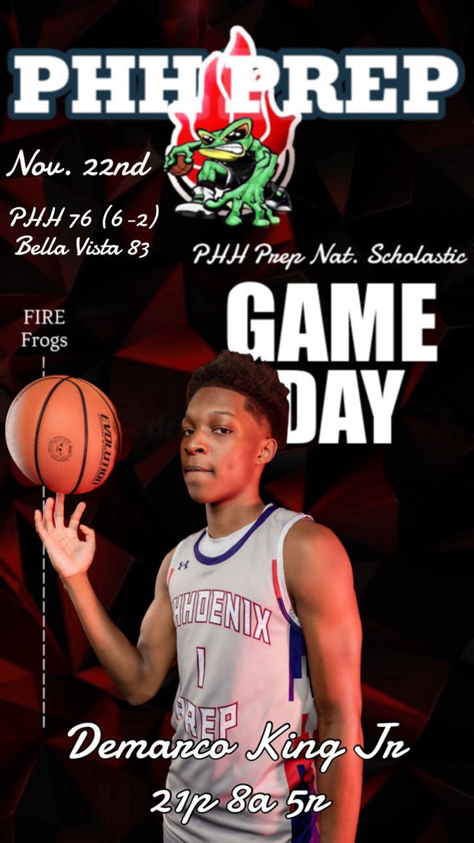 🚨Late post🚨

<a href="/PhhPrep/">PHH PREP HS</a> came up short against @BellaVista (National) yesterday in our <a href="/NSPA__/">National Scholastic Prep Association</a> league matchup. Demarco King Jr had an impressive performance  leading in points &amp; assists for our squad.