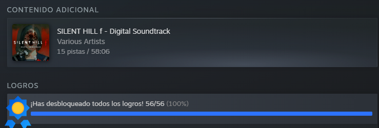 Mi primer juego que me saco todos los logros de steam 

55 horas 🥵