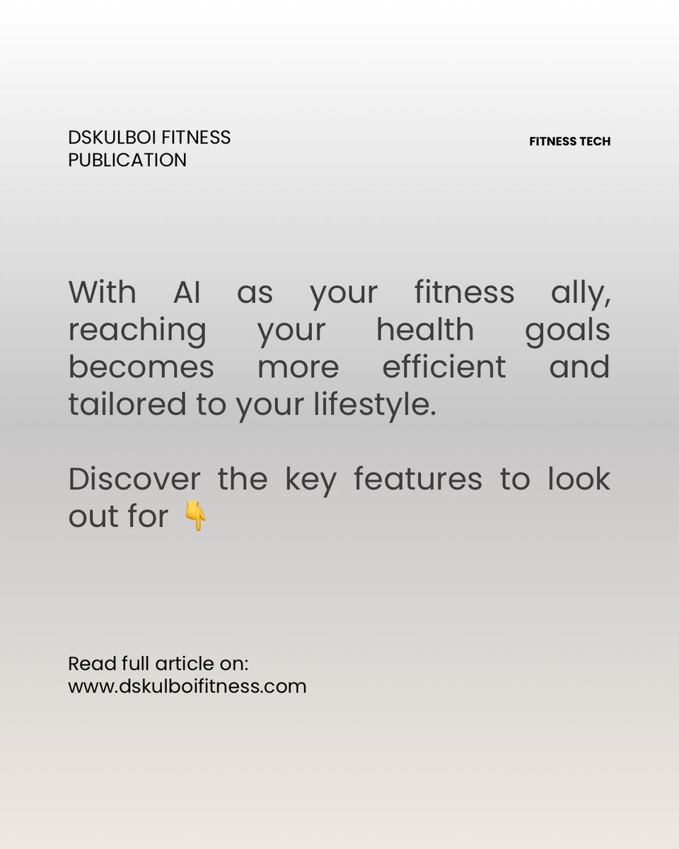 Dskulboifitness's tweet image. Look for features like personalized workouts, smart nutrition tips, and optimized recovery. 

Discover the best AI fitness app for women over 30 and transform your health journey today. shorturl.at/ZX73F

#FitnessOver30 #AIWorkout #FitAfter30 #HealthyLifestyle