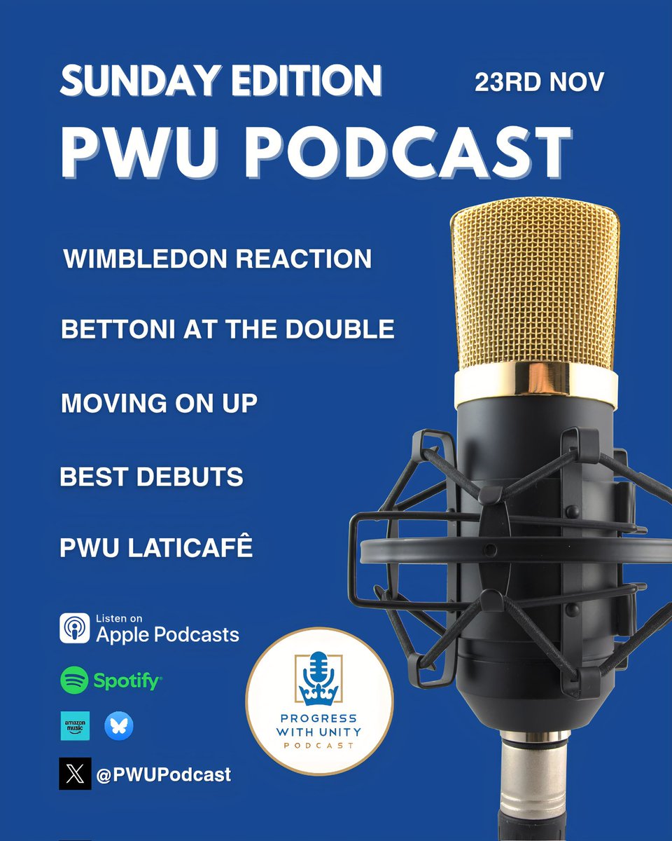 🗣🎙𝗣𝗪𝗨 𝗣𝗼𝗱𝗰𝗮𝘀𝘁 
⚽️ 𝗪𝗶𝗺𝗯𝗹𝗲𝗱𝗼𝗻 𝗥𝗲𝗮𝗰𝘁𝗶𝗼𝗻 
🎶 Harrison Bettonni 
💭 Dream Debut
💪 MotM 
3️⃣ Points On The Road
🔵⚪️ Latics Women
 🏆FA Youth Cup 
#wafc #AFCW
📻 buzzsprout.com/7167/episodes/…