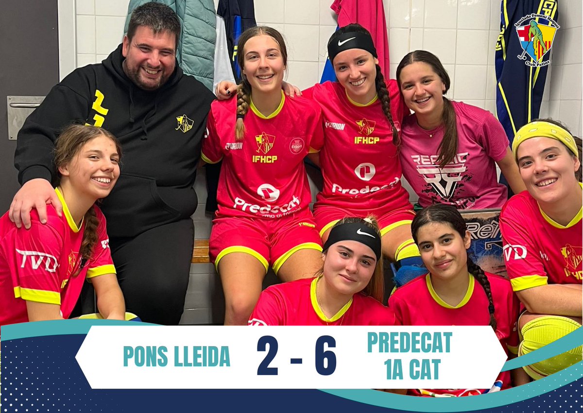 IgualadaFHCP's tweet photo. 🔵🟡 RESULTAT 🔵🟡
@pons_lleida 2 - 6 @predecat #1acat
#Igualada #IFHCP #EsportFemení #HoqueiPatins #baseifhcp #jornadasolidaria25 #joanpetit https://t.co/wnYq5cEXCP