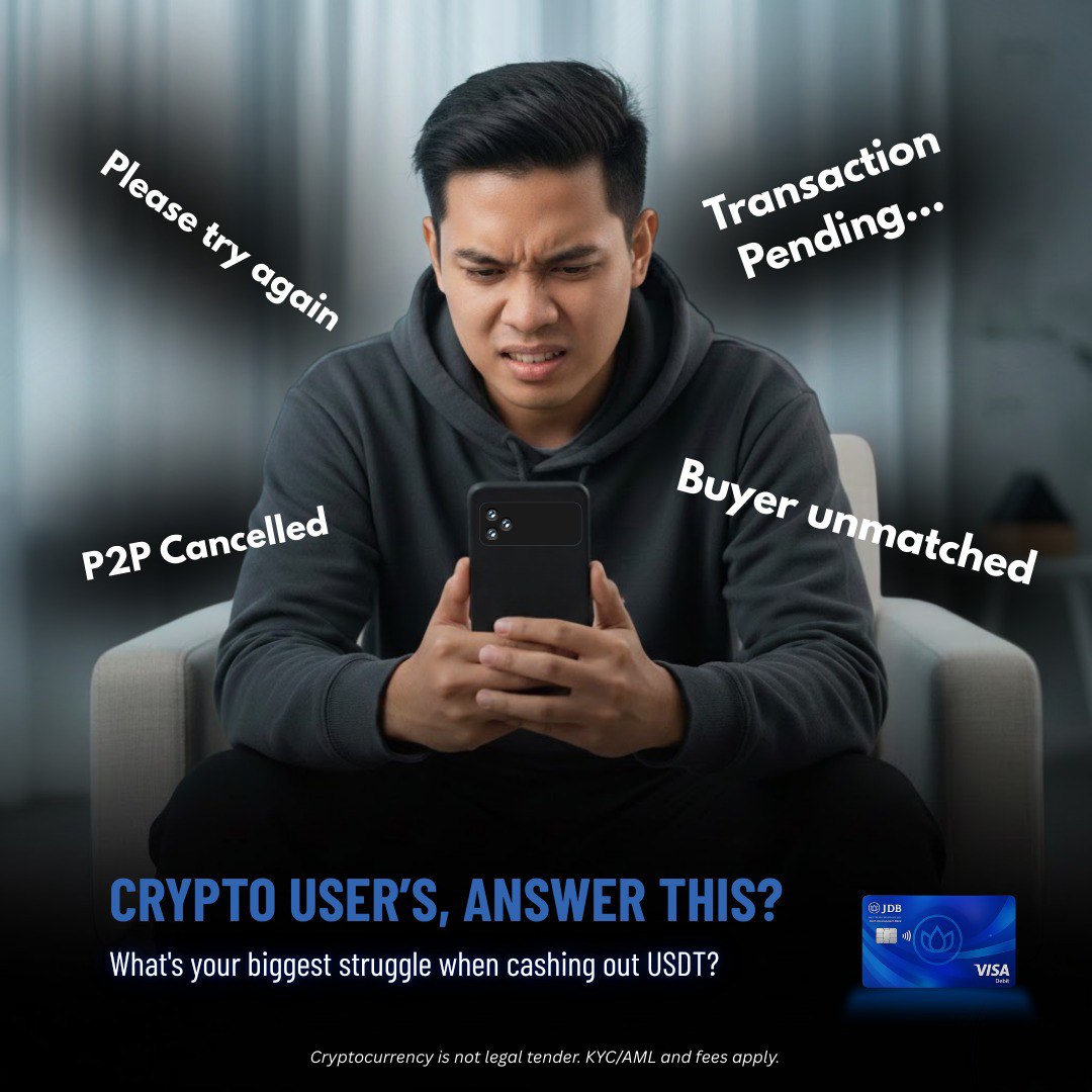 MetaCardNetwork's tweet image. What’s your biggest pain when cashing out USDT? 

Tell us in the comments.👇
#CryptoTalk #MetaMCCCommunity