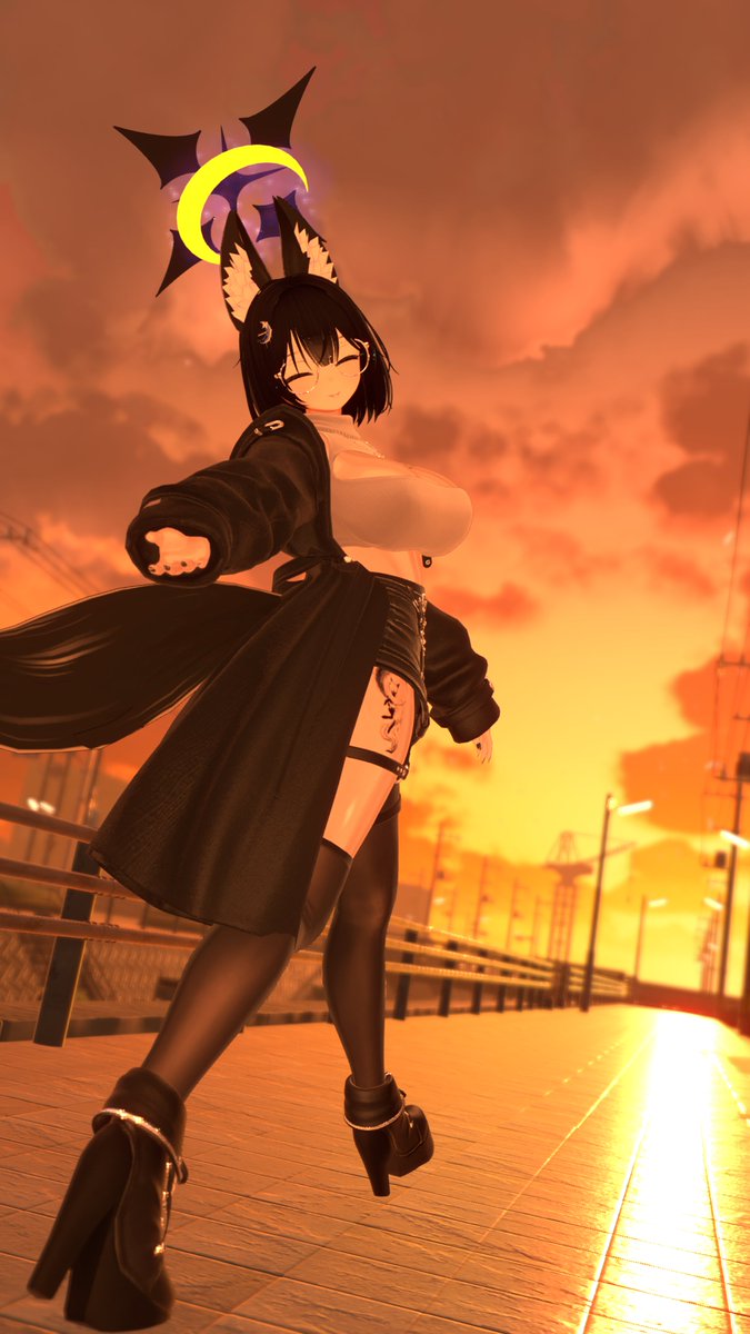 VRC_mikazuki's tweet image. おはようございます。☀️
新しい一週間が始まりましたね、今日も一緒にがんばりましょう！🦊🐾✨
撮影してくれた @_zumi_vr さん、ありがとうございます。💖