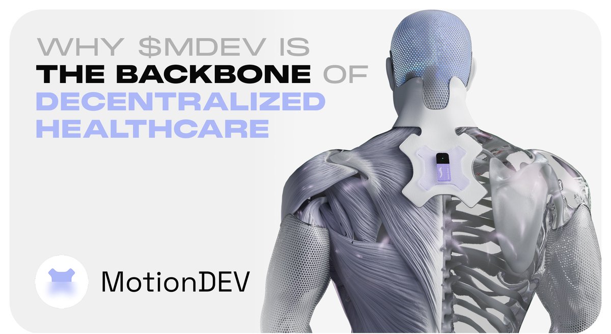 motion_devv's tweet image. $MDEV: The Backbone of Decentralized Wellness.

Your wellness data is worth billions - but right now, it isn’t you who benefits. MotionDEV changes that.

By connecting sensors, AI, and blockchain, they’re creating a system where your motion, recovery, and wellness data become…