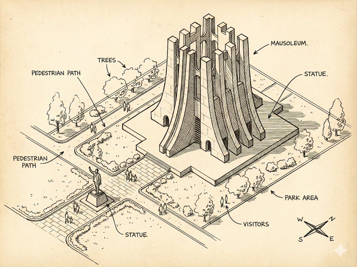 EphraimDuncan_'s tweet image. Nano Banana Pro, Create a hand drawn isometric schematic diagram of this street.