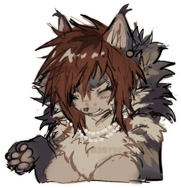 brlvet's tweet image. expression practice of my mascot, turned her into a sticker