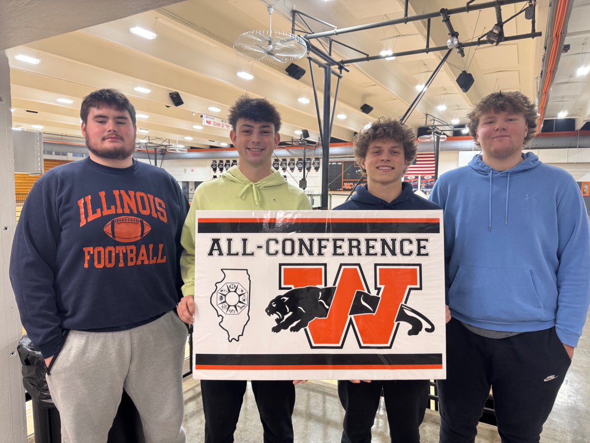 Congrats to our 2nd Team Mid Illini All Conference players Sean Thornton, Owen Klein, Parker Westerfield and Cannon Foster!!