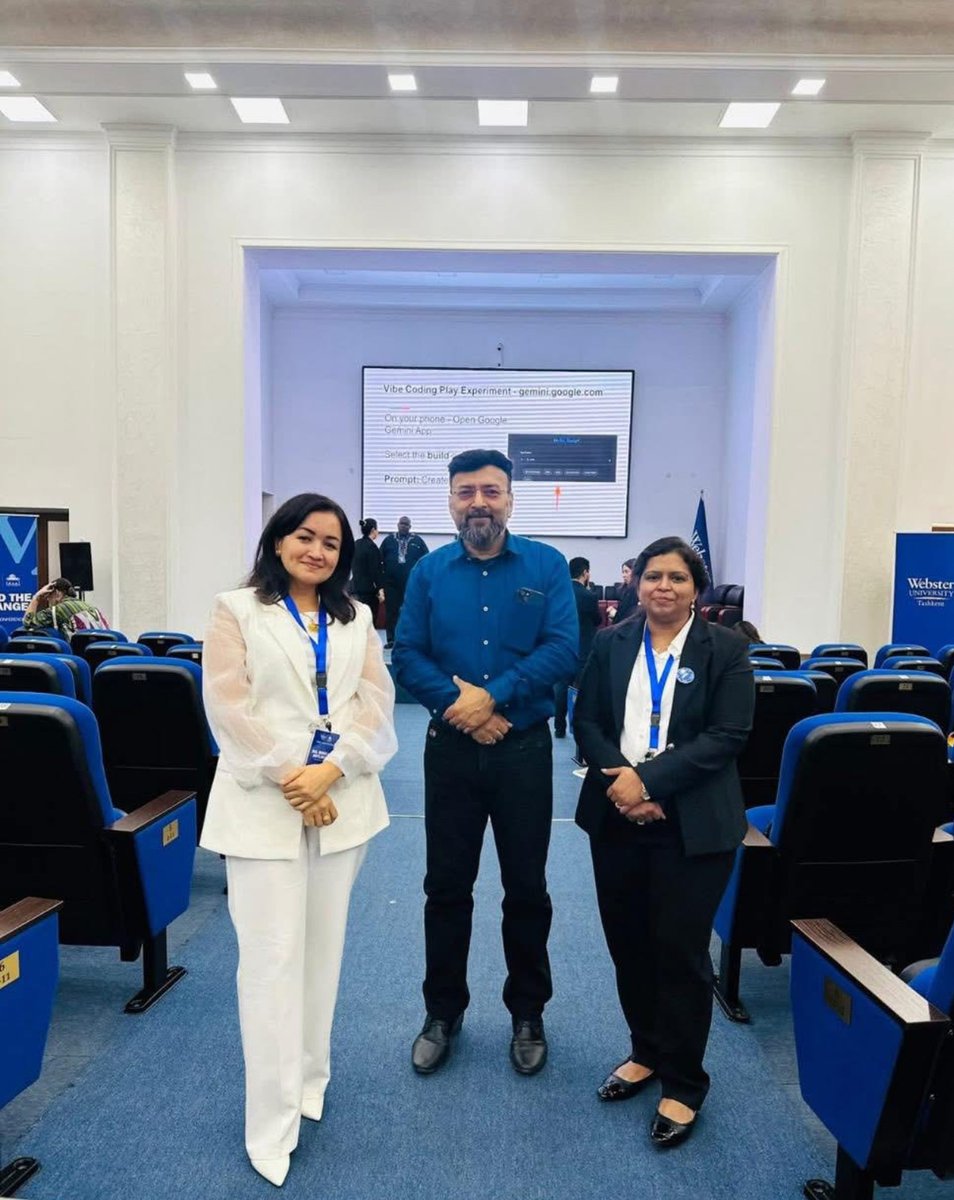 AssamUnivSil's tweet photo. #AssamUniversity's Prof. Anindya Syam Choudhury of the Dept. of English participated at the TESOL conference in Uzbekistan, organised by #WebsterUniversity, Tashkent, in collaboration with #TESOLConferences, UAE, on October 11-12, 2025 and delivered a talk on 'translanguaging.' https://t.co/ovFnuJNLZK