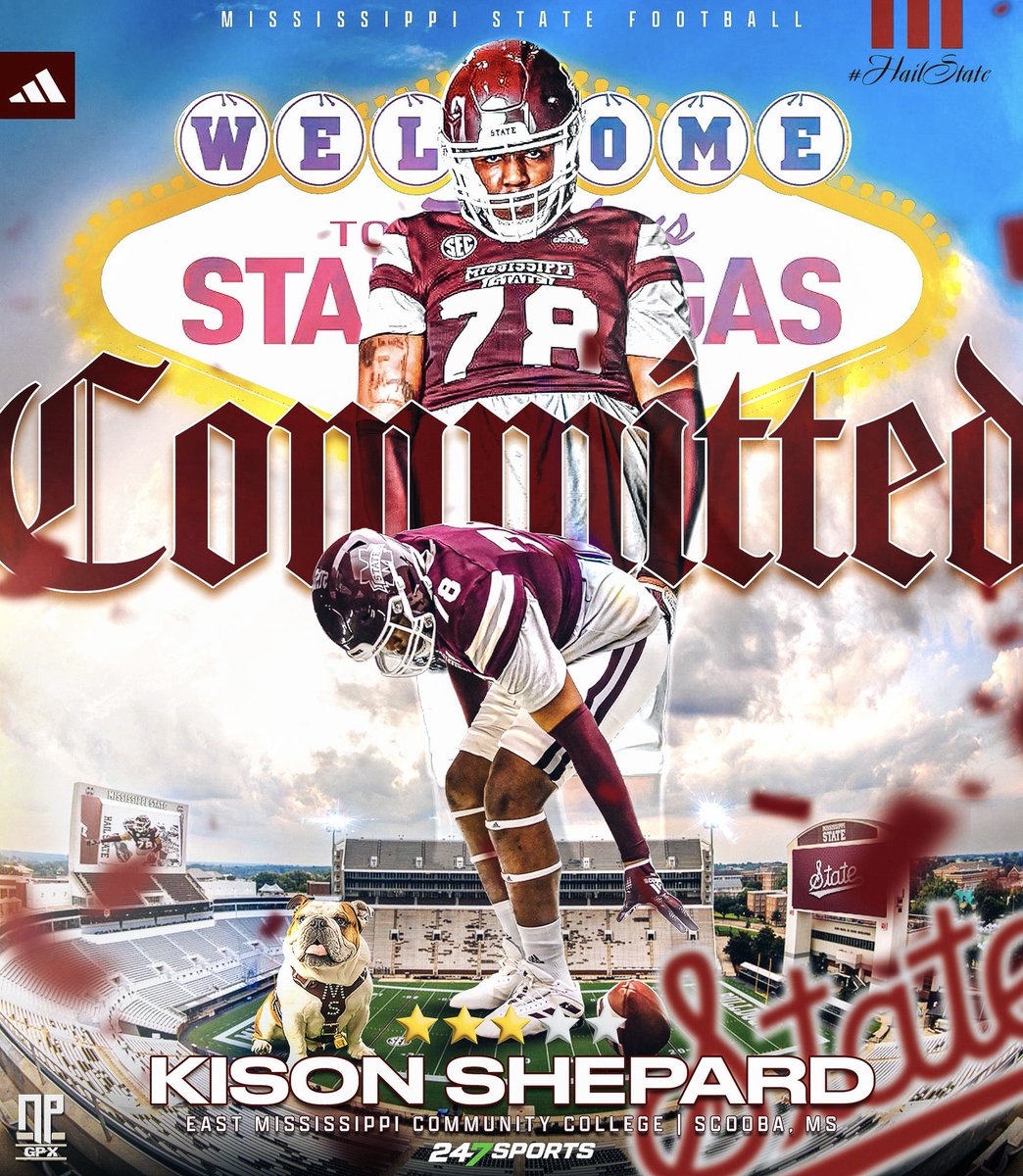 NathanPurvis's tweet photo. | COMMITTED |

Kison Shepard (@kison_shepard), the class of 2026 @247Sports 3⭐️ junior college offensive lineman from East Mississippi Community College, has committed to Mississippi State! #HailState 

Story: https://t.co/eZCIG4TAO4 https://t.co/skdMGi5cRJ