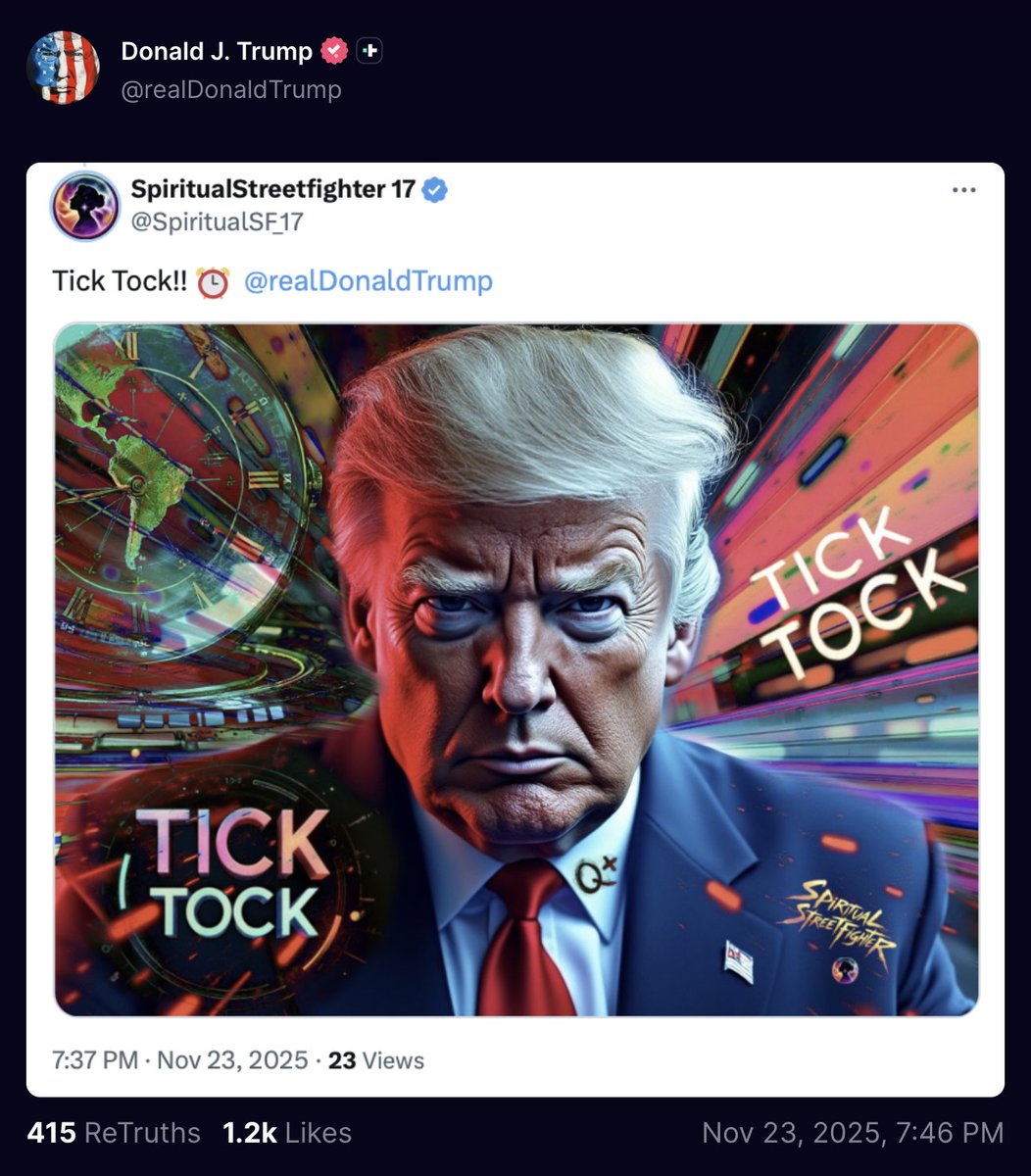 SpiritualSF_17's tweet image. President Trump just posted 4 of my memes!!!! 🔥 

- Nothing Can Stop What Is Coming! - truthsocial.com/@realDonaldTru…

- Time To Obliterate The Deep State! Do It Q! - truthsocial.com/@realDonaldTru…

- Tick Tock! (With Q+ on his collar) - truthsocial.com/@realDonaldTru…

- Remember Your Oath! -…