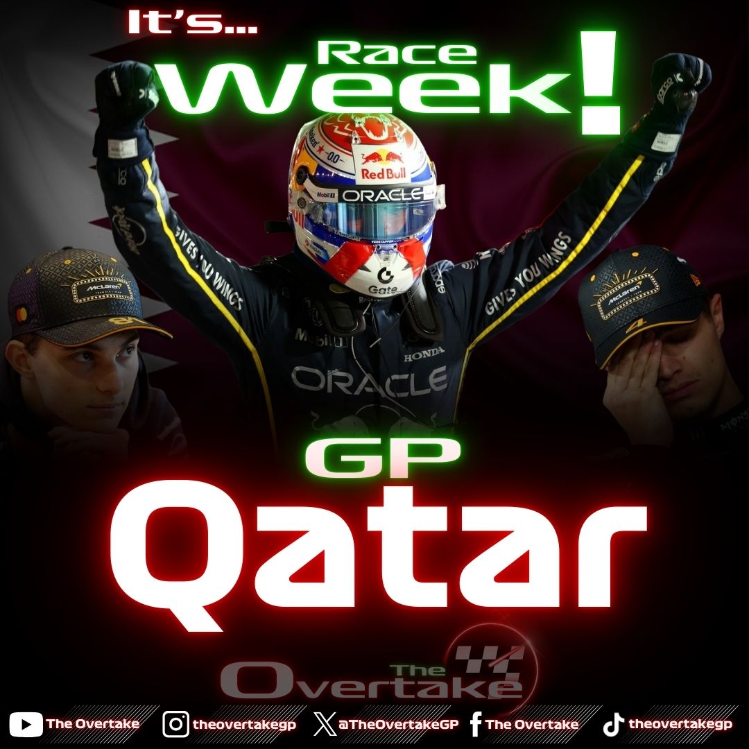 Arrancamos la segunda de las tres carreras restantes de esta temporada con el campeonato de pilotos al rojo vivo, pues solo 24 pts separan al líder de sus dos perseguidores.

Agárrense fuerte porque...

#QatarGP #F175 #F1 #Formula1 #FormulaOne #TheOvertake #VamonosALosPits