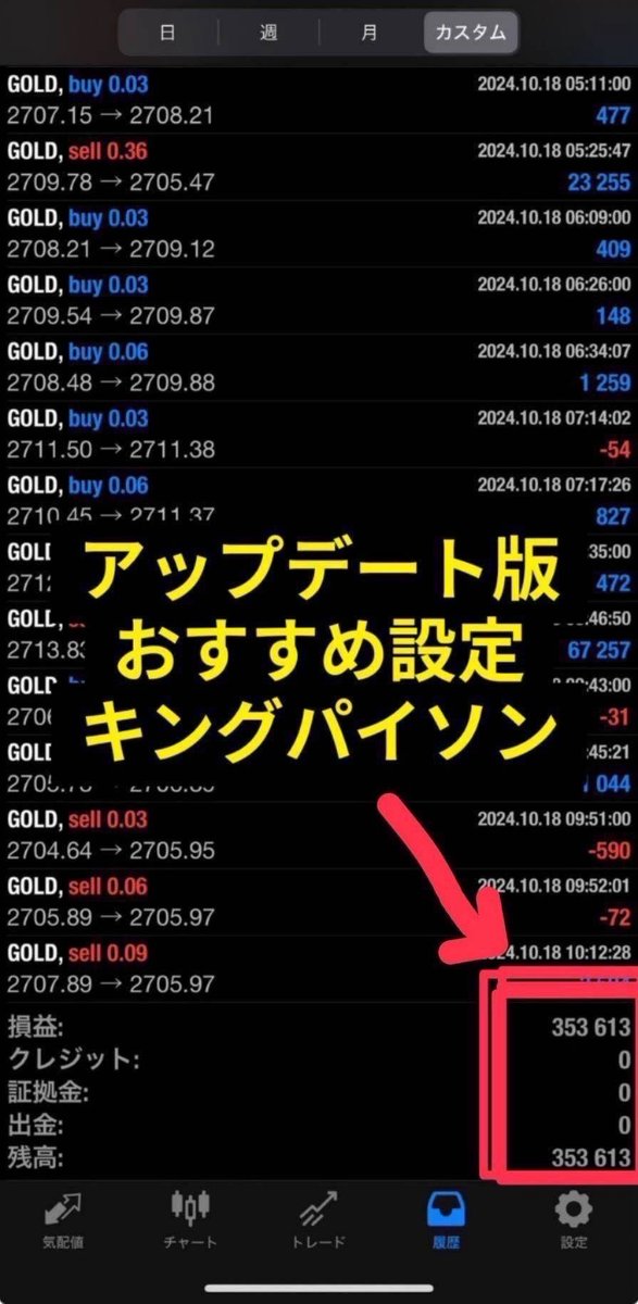 kinpai222's tweet photo. 参加者1300名超え！
国内トップEAグループ🔥🔥

1年以上業界トップの人気を誇るキングパイソンが超攻撃型に改良されバージョンアップ⤴️

既に多くの方が利用し元本回収も多数👍
最速で元本回収を狙う超攻撃型キングの無料配布はこちら↓
https://t.co/IJHo6xj3TK

#ad
#自動売買
#ゴールドEA https://t.co/LtgaI1Fm7m