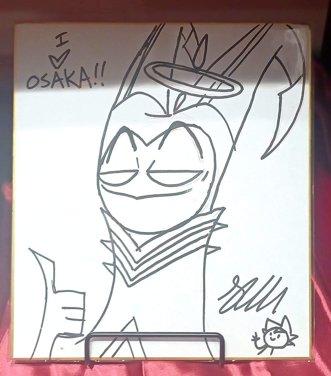 HazbinHotel アニメイトカフェ大阪店で撮ったサイン色紙ですが、誰の