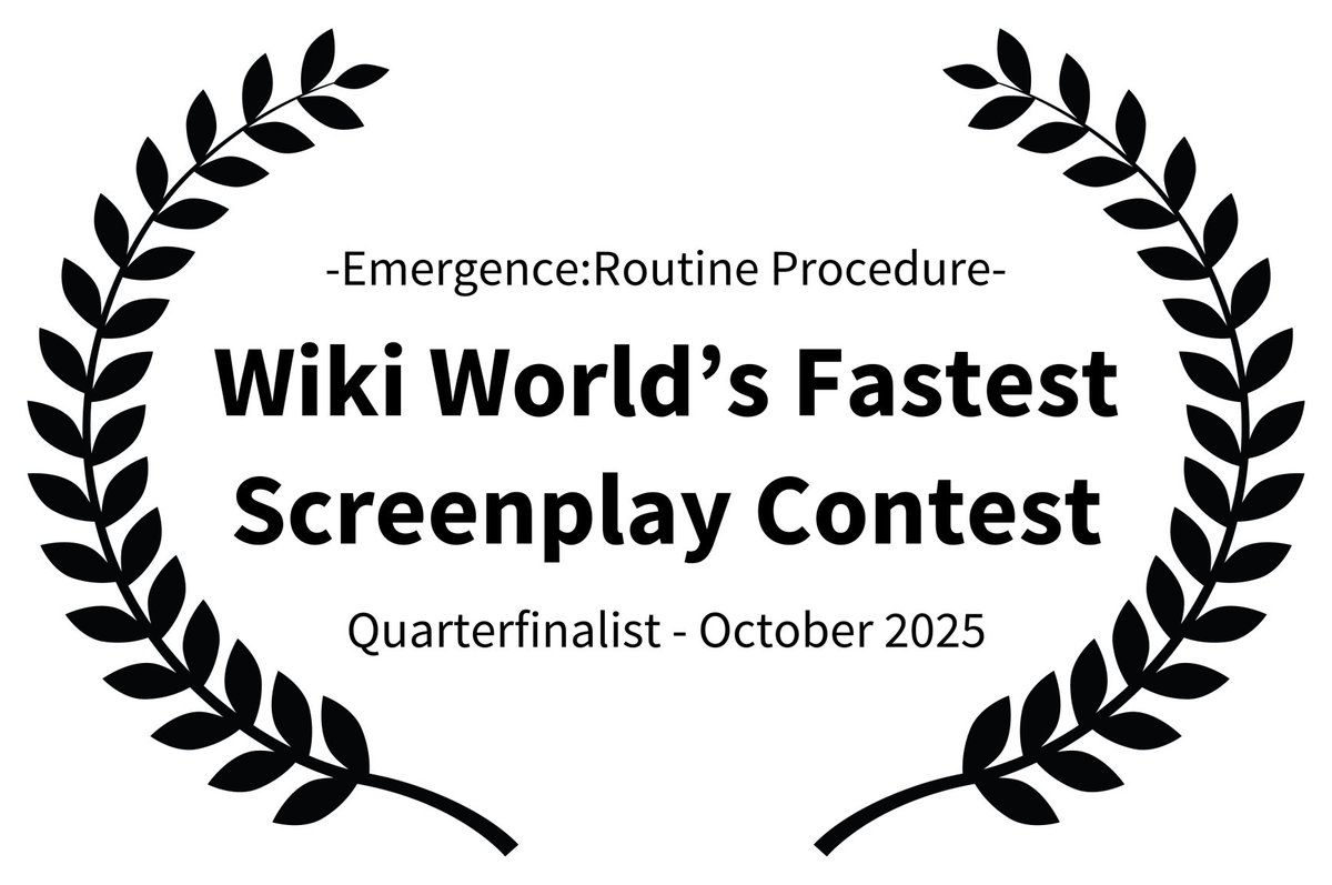 EricLotter's tweet image. Starting with wins. Nexus was named Best Screenplay in last month’s Fantasy/Sci-Fi WildSound event. Best scene was recorded and featured on their site.  My new medical Thriller short -Emergence:Routine Procedure- got its first accolade.  #Scriptchat