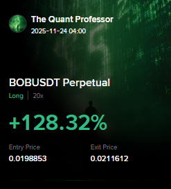quant_professor's tweet image. My first trades of new week.
$BOB 128% $BANANAS31 179%

I use SETUPS AI smart scanner that shows possible trading setups, @setupsai_app , join and gain free premium trader membership, it is available for limited time

Hot: $WLFI $PIPPIN $BCH $ALICE $TRADOOR $BANANAS31 $DOT $SUPS