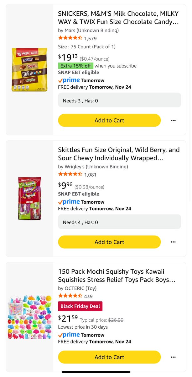 TeachingJF's tweet image. I’m just needing these 3 items to finish my student Christmas gifts. 
I am working on making 120 students a #Christmas treat bag. 
I hope it will happen! 🎄🎅🏻
#teacher #Teachersoftwitter  #clearthelist amazon.com/hz/wishlist/ls…