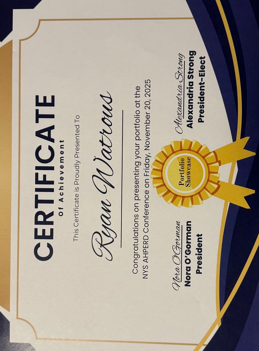 RyanWatrousPE's tweet photo. Another fantastic week at the 87th NYS AHPERD conference. I had the privilege of sharing my research, which I’ve been working on for the past two years. It was an incredible opportunity to reconnect with some amazing people and continue learning and growing! https://t.co/4dljk7LXPp