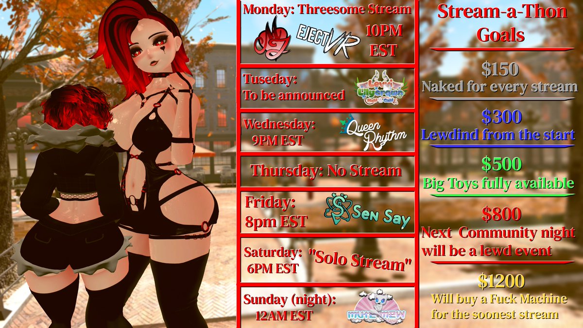 Hey hey lewdies and cuties, NsNN is almost over, have you bin keeping up? Well how about me and my friends help ya'll out this next week since I'll having a Stream-a-thon this next week!