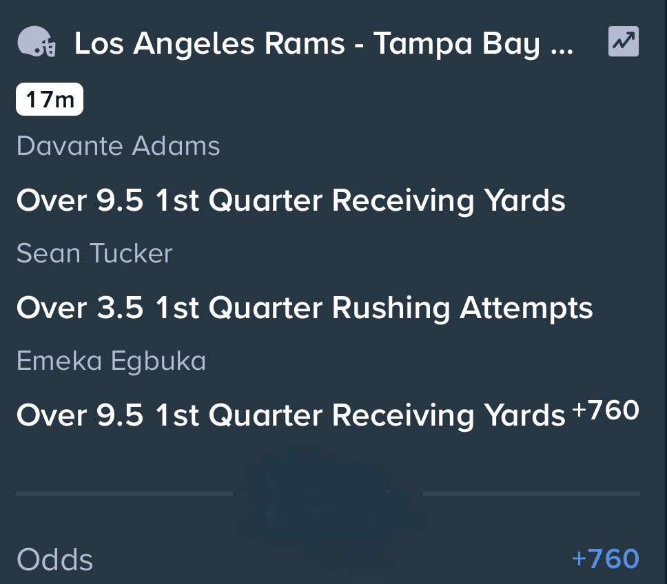 PropBetScience's tweet image. 🏈 NFL SNF Bets 🏈

Here’s a few fun parlays for the Rams/Bucs Sunday Night Football Game 👇🏾

+370
+760
+2800
+10,000