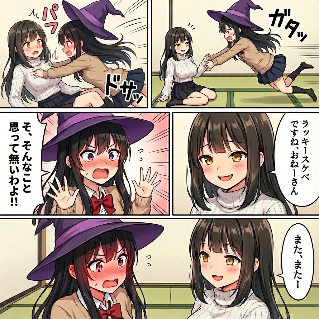 ai_magi_appr's tweet image. 百合風味なうちの子たち

nano banana2　左から右に時間が進む欧米風のコマ順にしたがって困る
あと吹き出しの向き？話してる人も間違えがち

意外に時間がかかる、まぁそれでも早いけど

#AIイラスト 
#nanobanana 
#AI漫画