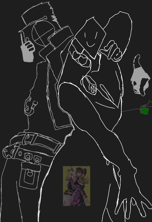 ElDeltoide's tweet photo. un fan art hecho por @Susuckie donde esta su oc y el mio haciendo una jojo pose (denuevoooo) https://t.co/ZUrxmMq5mg