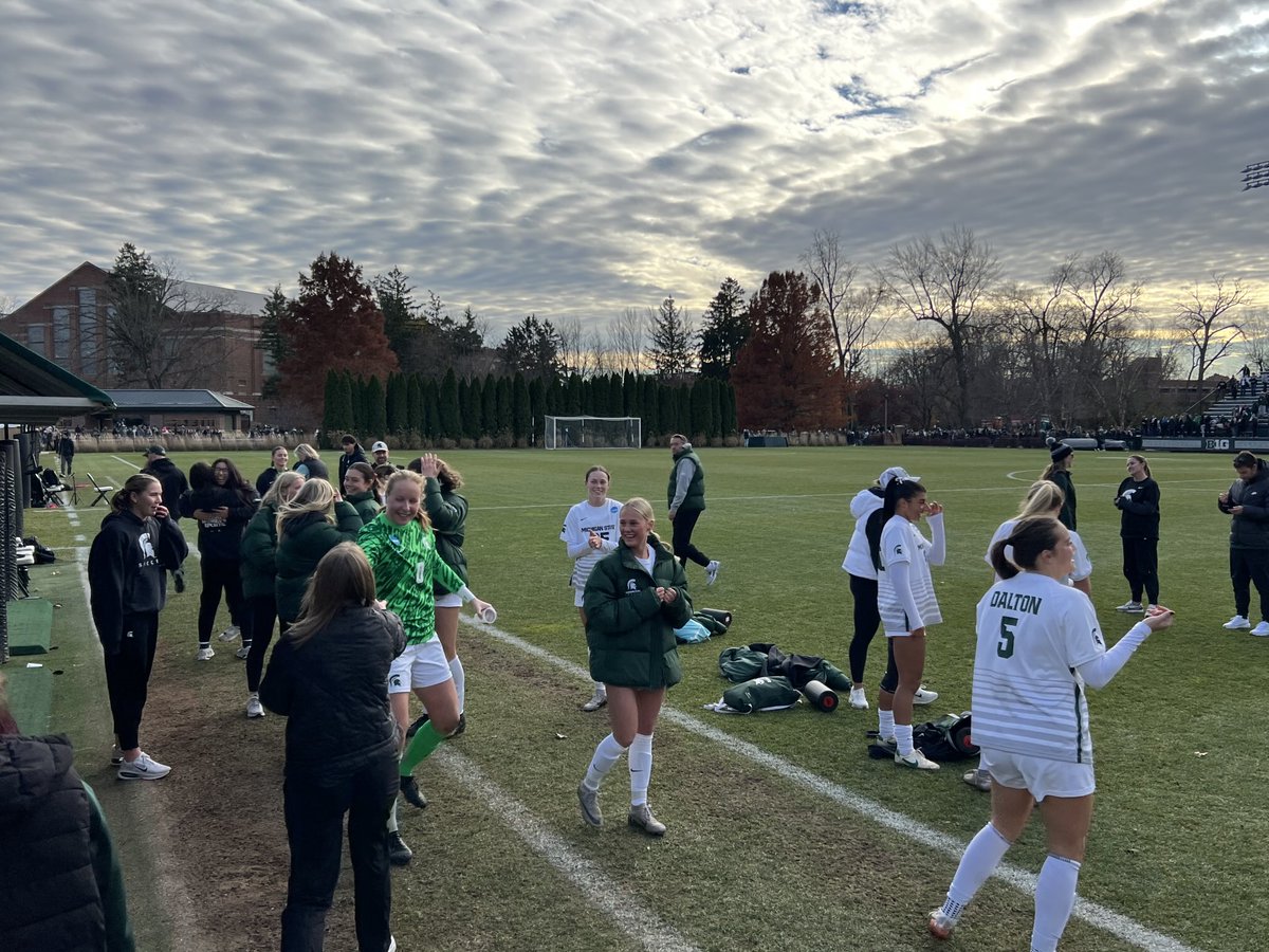 KevinGuskiewicz's tweet image. Lots of excitement today at DeMartin Field as our ⁦@MSU_wsoccer⁩ beats U Colorado 2-1 and advances to the Elite Eight for the first time in program history!  Go Green!!