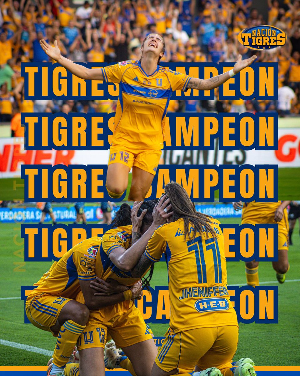 naciontigres's tweet image. Tigres Femenil se corona de la Liga BBVAMX y es la MÁS CAMPEONA de México y del CONTINENTE 👑🇸🇪