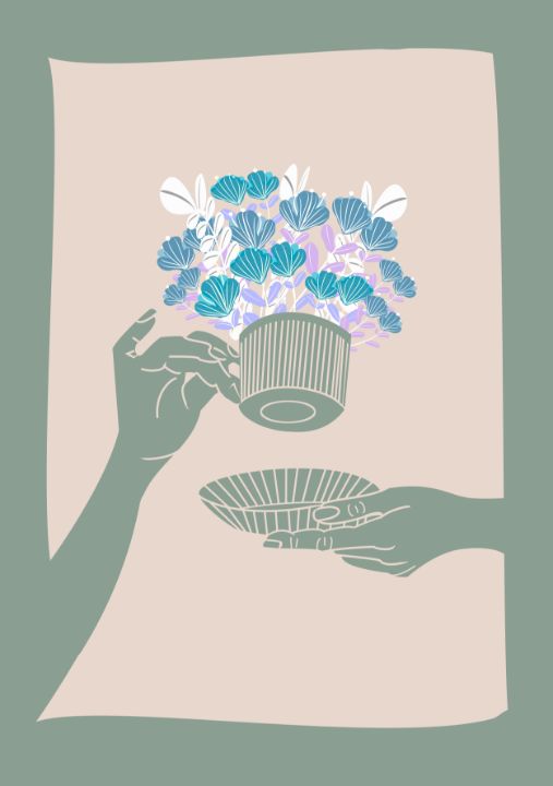 Sannellarson's tweet photo. Art of the Day! "A Fragrant Cup of Tea". Buy at: https://t.co/69xfDvdbC5 https://t.co/cZeOKrEfAo