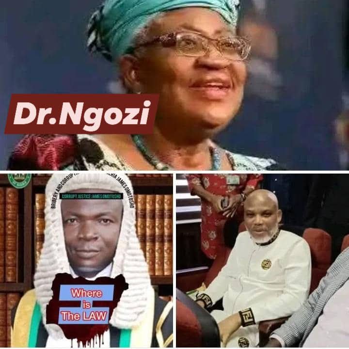 Humanitylarge's tweet image. Just in 😭

“Why was Nnamdi Kanu not shown the written law? Why was the alleged offense not explained to him? Justice must be transparent!” — Dr. Ngozi Okonjo-Iweala reportedly blasts the presiding judge over the controversial sentencing of Mazi Nnamdi Kanu.