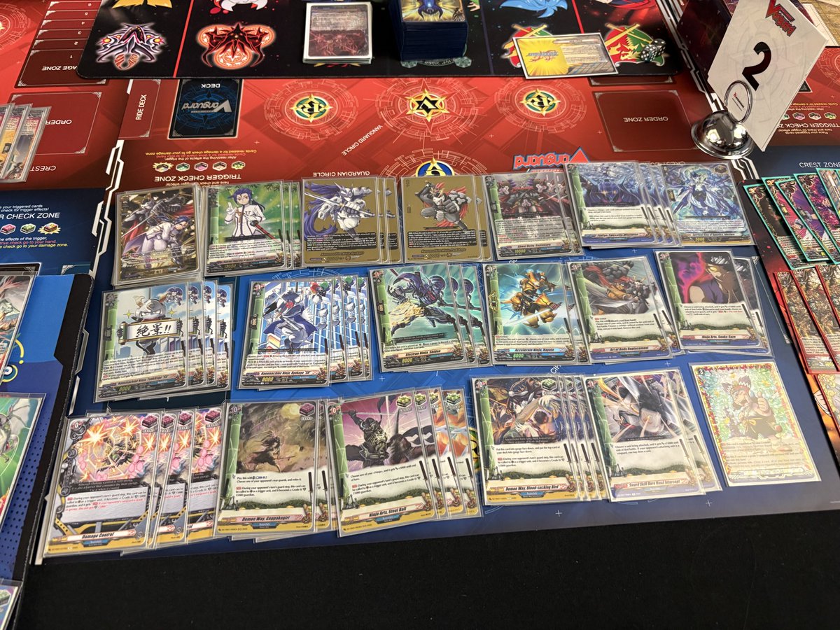 11th in buddyfight going 5-2 with Katana world at BCS Houston missed top cut because of a 7th damage heal against dragon ein. Overall happy with the list and my plays only losing to variance.