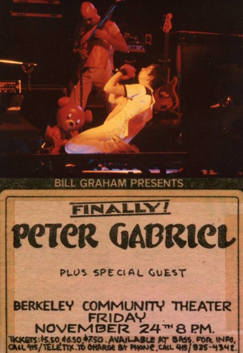 joserael's tweet image. November 24, 1978. #PeterGabriel in concert at the Community Theater of Berkeley, in California. #PeterGabriel &quot;French TV show Chorus&quot; (1978) youtu.be/dSj98jZ89Qw?si…