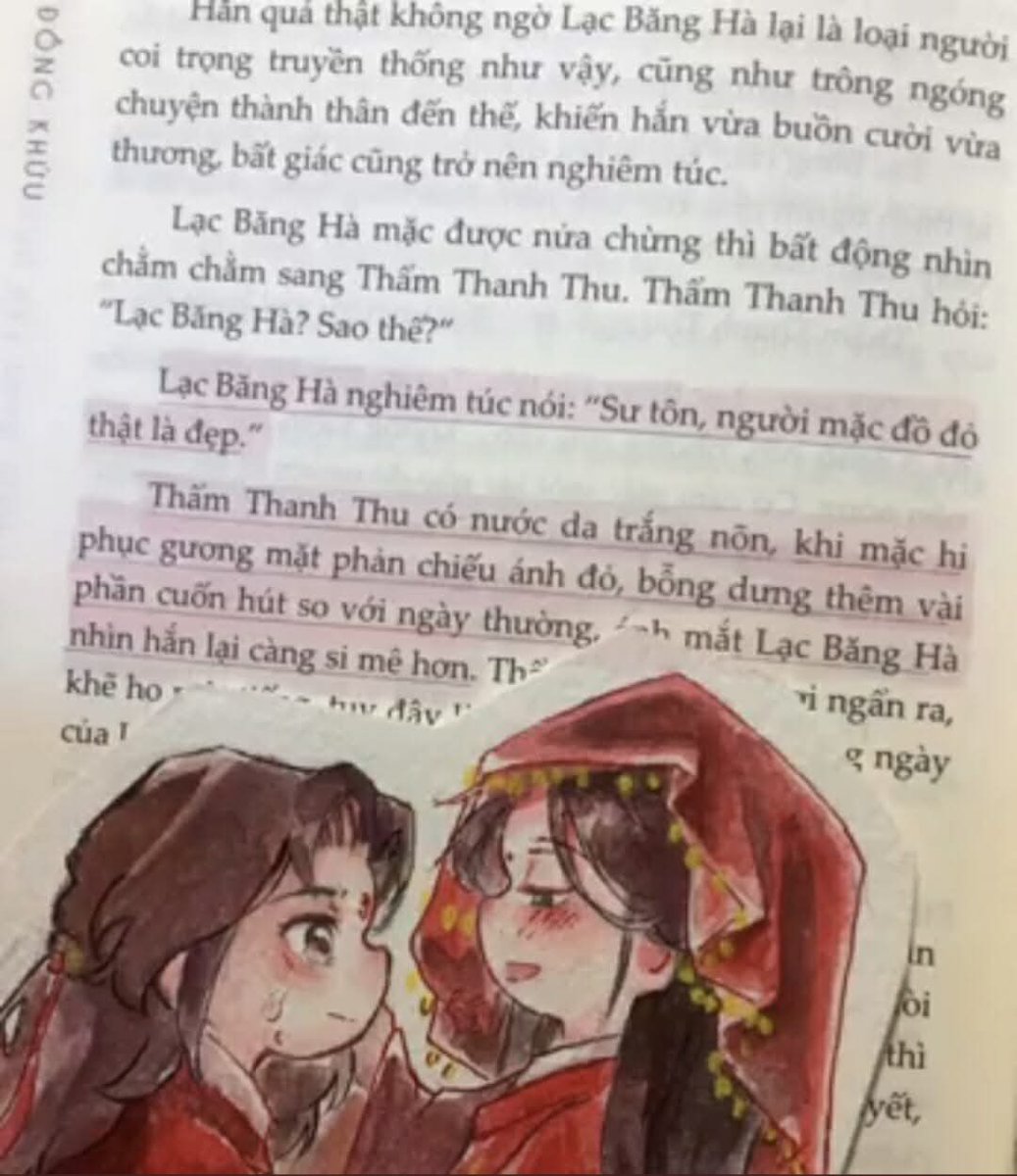 MatchaOwox's tweet photo. Bức ảnh bên trái là ảnh tớ đã chụp lại khi sách được xuất bản tại Việt Nam không lâu. Lúc đọc đến phiên ngoại tớ không nhịn được mà phải tạm ngưng đọc để vẽ liền lại khung cảnh họ cưới nhau trong đầu tớ. 2025 có cơ hội được vẽ lại họ🎨
#svsss https://t.co/aWhiNS5ntQ