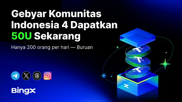 Musim Aktivitas Komunitas Indonesia Season 4 — Bonus 50U Menanti Kamu! 🎉 Kuota harian hanya 200 orang, siapa cepat dia dapat. Klik link untuk info selengkapnya!  🔗 t.me/BingXBahasa