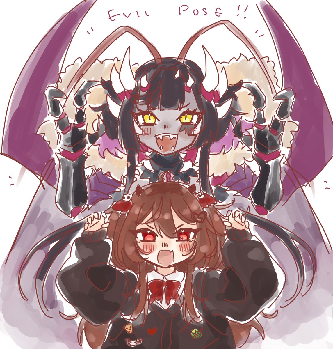 gin_gin_gitsune's tweet image. evilest collab EVER #KanCraft #heartheartart