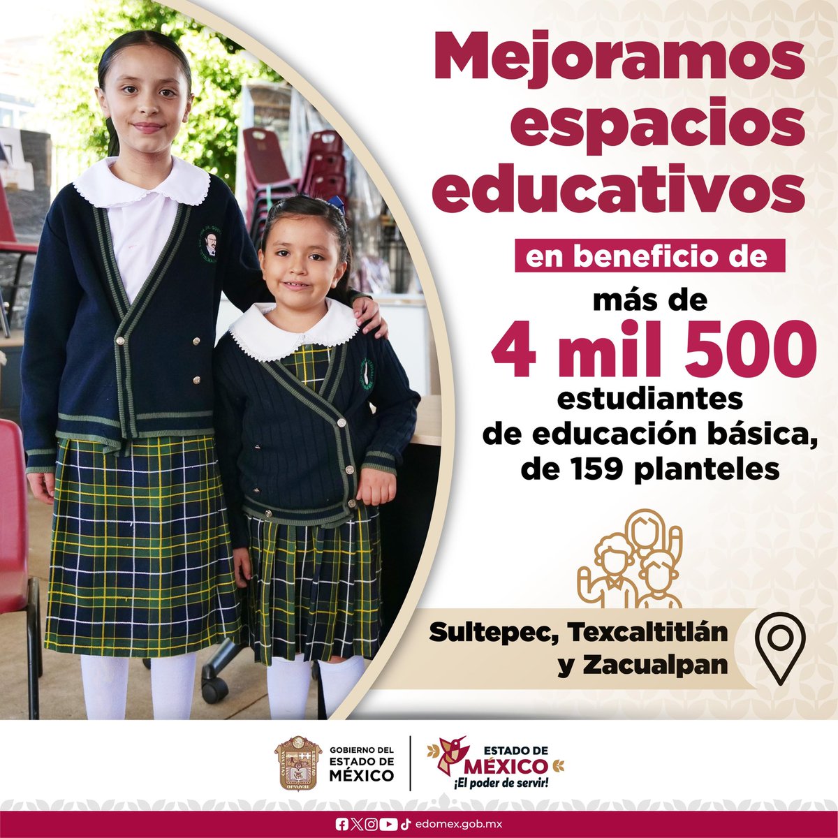 delfinagomeza's tweet image. Garantizamos escuelas dignas y con las condiciones necesarias, en beneficio de nuestras y nuestros estudiantes y así fortalecer su aprendizaje.
#ElPoderDeServir