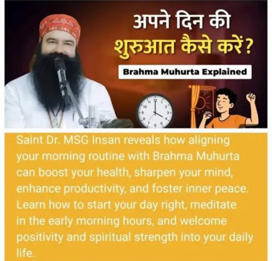 RituKaur147766's tweet image. It is very important to have a good day diet because it makes our future life better. With the inspiration of Saint Gurmeet Ram Rahim Singh Ji, his followers are making a good day diet their life full of happiness, peace and prosperity.
#DailyLifeRoutine