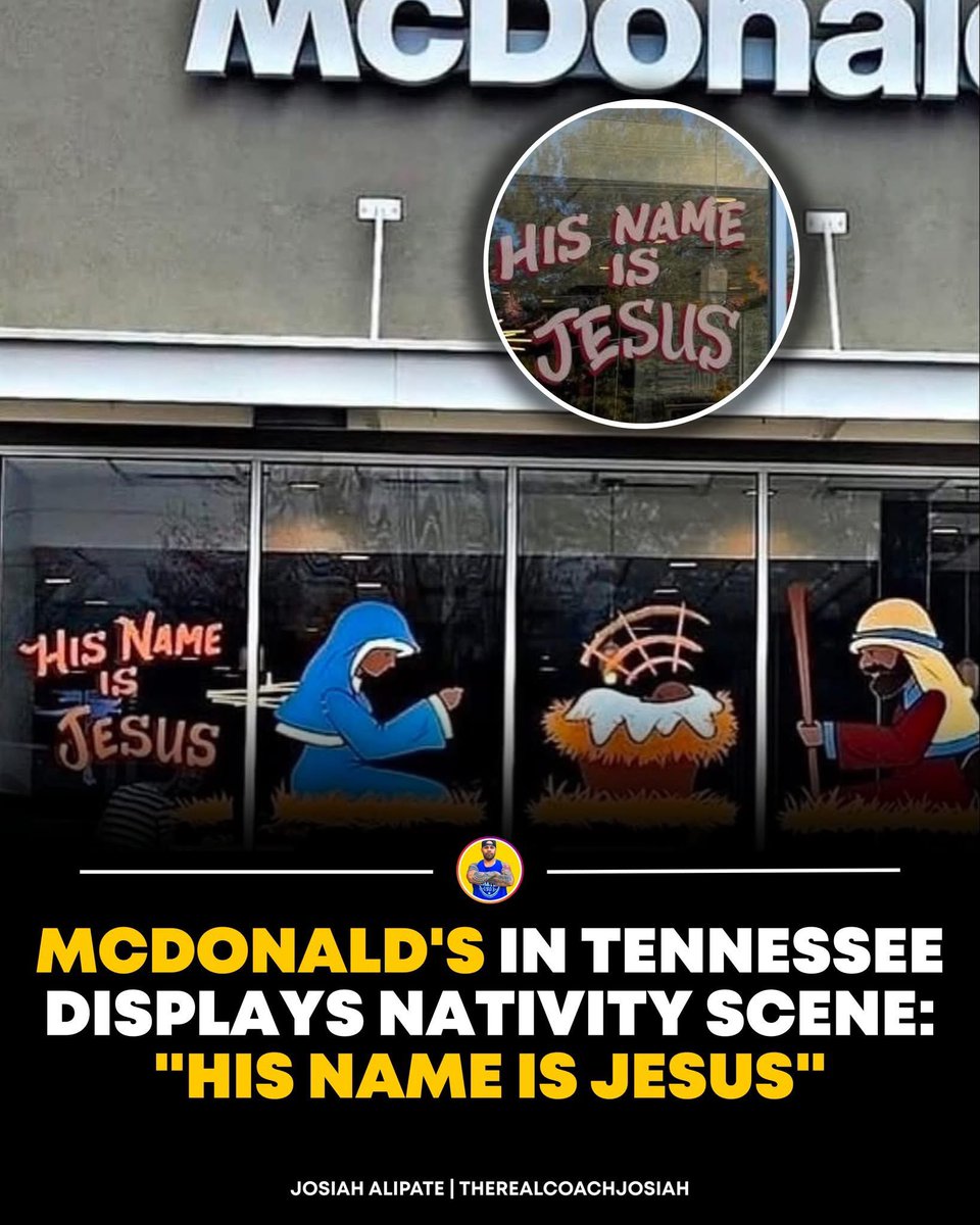 wendelltalks's tweet image. A McDonald’s in TN is going viral for their nativity scene!