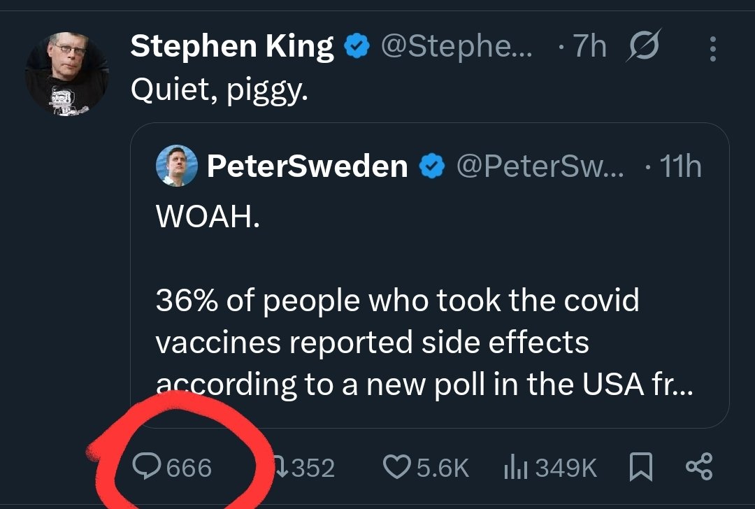 <a href="/StephenKing/">Stephen King</a> Mark of the beast. Love it when He names them.