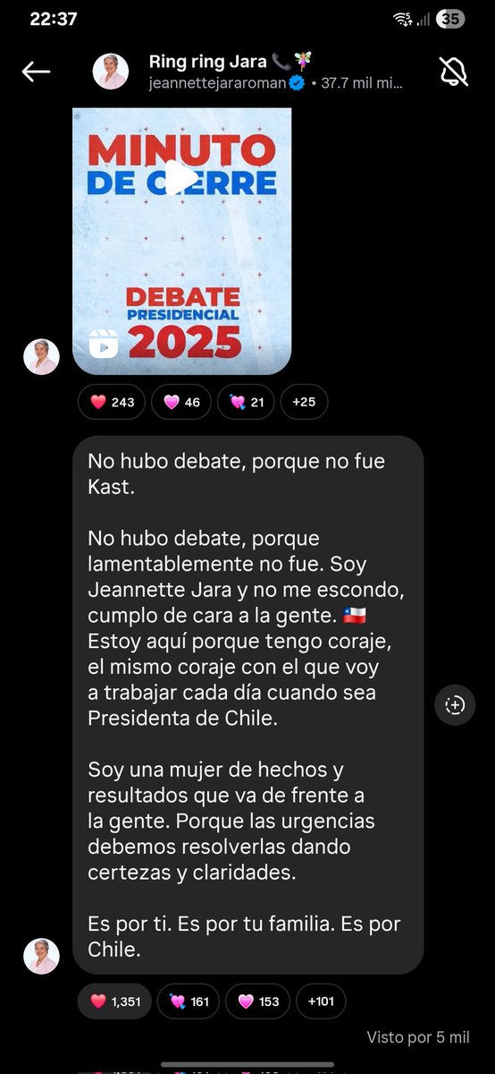 cony_ls_'s tweet photo. #DebatePresidencial #EsJara #JaraPresidenta2026 https://t.co/PCnqGSNybE