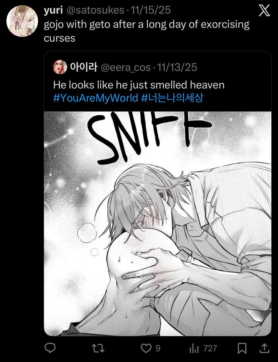 BLEACH_FAN001's tweet image. Refused to read the full interview of gege and Kubo just to hate Kubo and bleach.
Jjk is really a cancerous fandom that&apos;s why I don&apos;t intereact with them.
This is Jjk fans standard btw 
Gay ass fandom eww