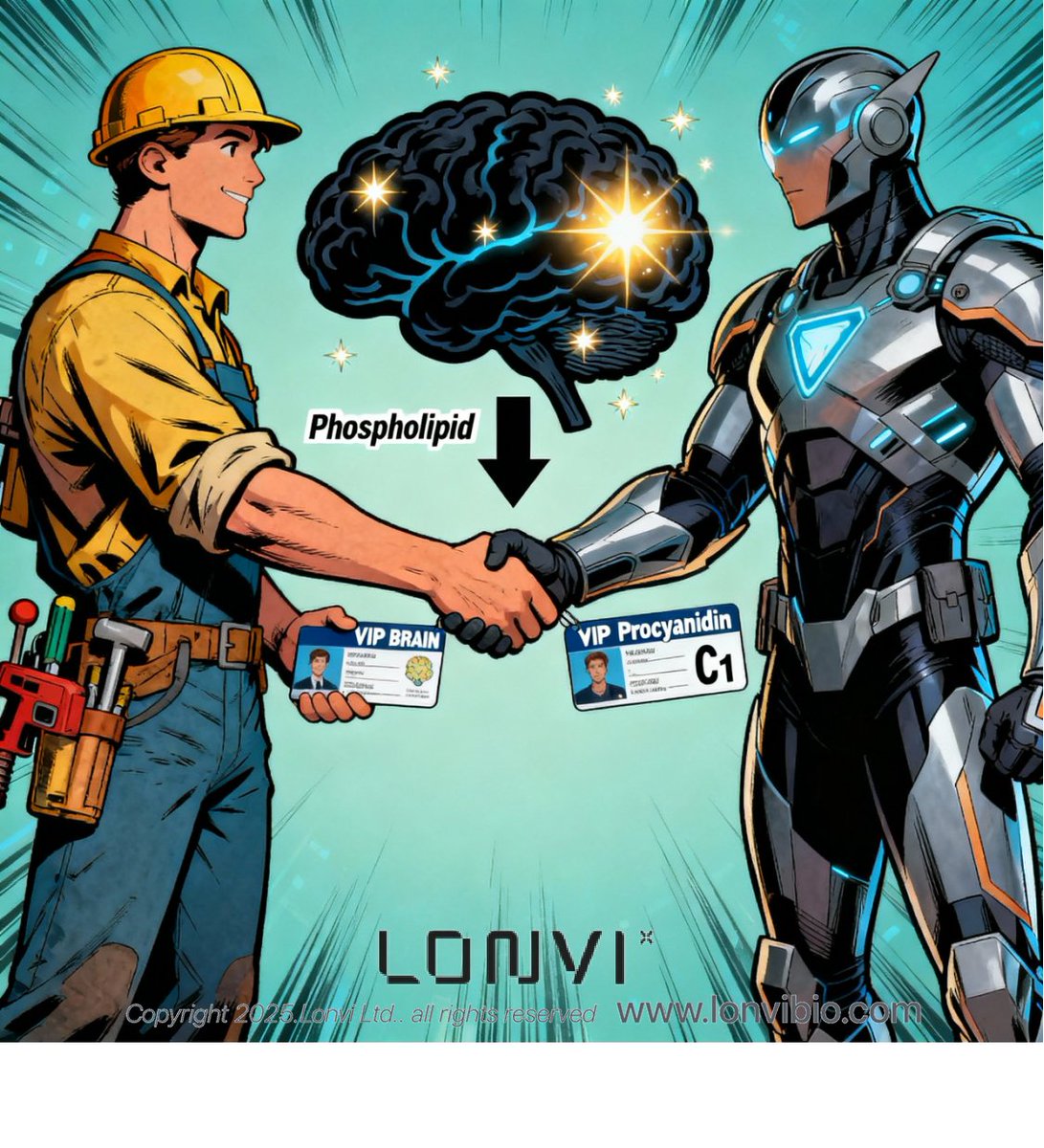 lonvibio's tweet image. Brain running on empty? 🔋 Modern life drains your cognitive power.

Recharge with the superhero duo of Procyanidin C1 &amp;amp; Phospholipid. It&apos;s the science-backed upgrade for a smarter, more focused you.

#BrainPower #CognitiveFunction #BrainFog #Lonvi