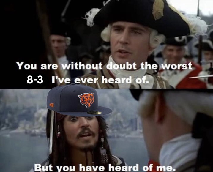 I won't apologize for the Bears being 8-3